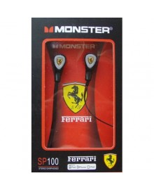Наушники MONSTER design FERRARI SP100, вкладыши, черные